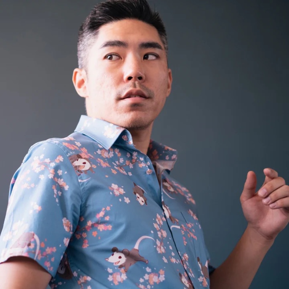 Geoffrey Siu Cherry 'Possum Button-Up Shirt